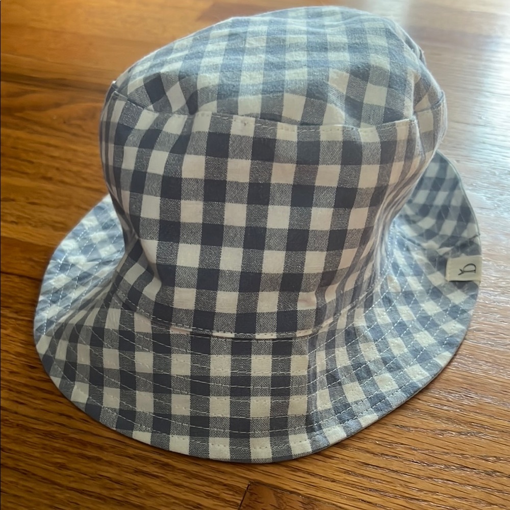 Checkered Blue White Gingham Bucket Hat Summer